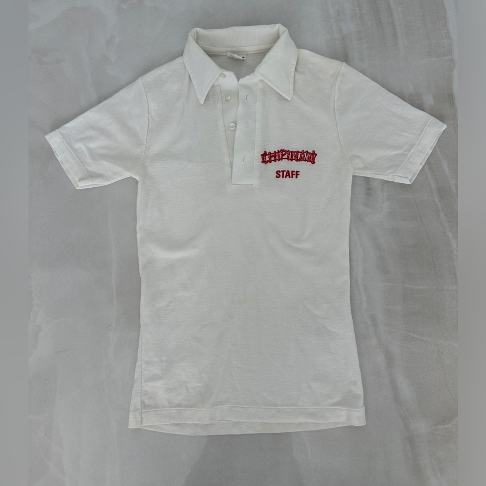 Vintage 1982 Camp Chipinaw Sleepaway Camp Official Collared Staff Shirt